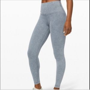 New without Tags Lululemon Wunder Under tights size  6 28” Washed Moon Blue